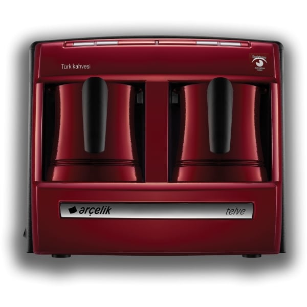 Turkish Coffee Machine for 2 Pots, Red