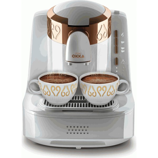 Arzum Okka White Turkish Coffee Machine for 2 Pots