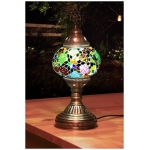 Mosaic Table Lamp, Small, No18 Green