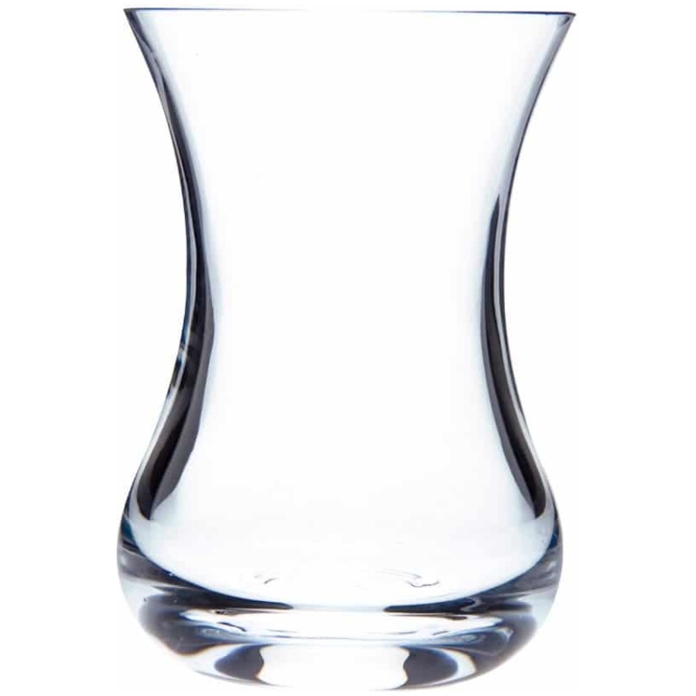 KARACA Set da tè in vetro, 12 pezzi, per 6-165 ml, 6 bicchieri con piattino, color crema, con piatti da tè