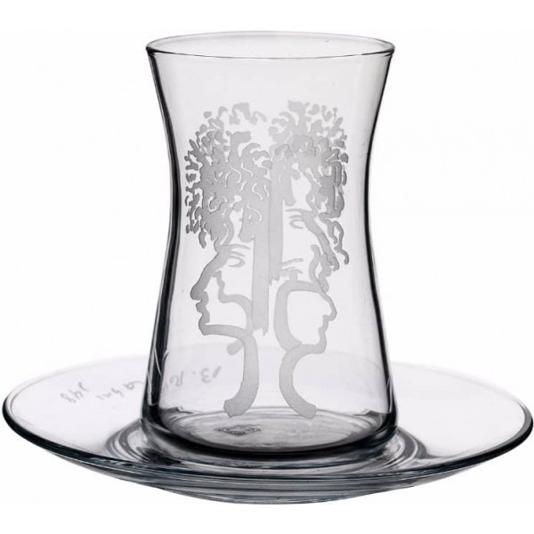 Yansimalar Turkish Tea Glass Set for Four
