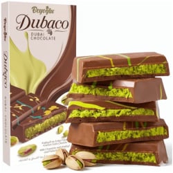 Dubaco Dubai Chocolate Bar with Pistachio Cream & Kadayif Filling, 200g (7.05oz)