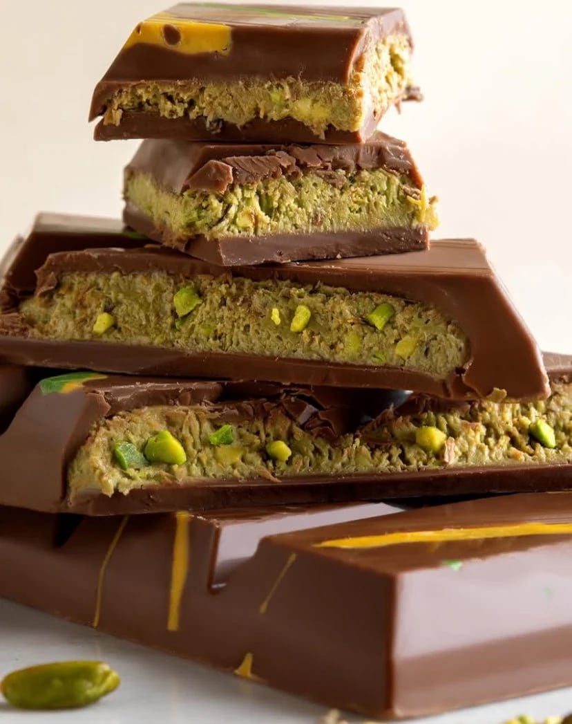 dubaco-crispy-kadayif-dubai-milk-chocolate-200g-grandturkishbazaar-5 Dubaco Dubai Chocolate Bar with Pistachio Cream & Kadayif Filling, 200g (7.05oz)