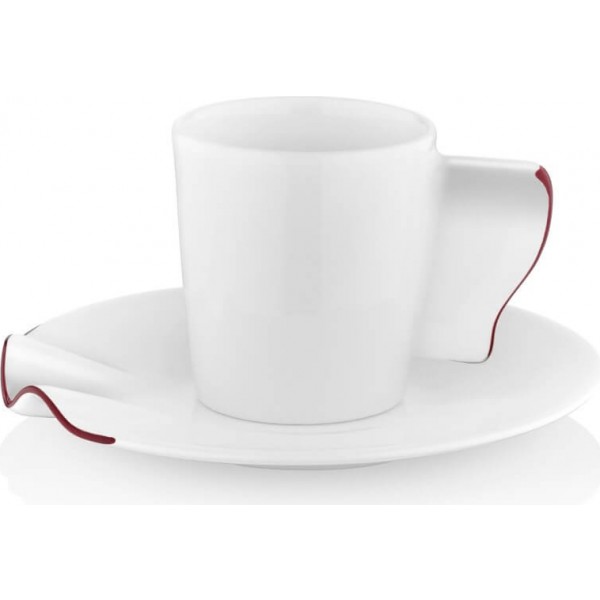 Kaffa Turkish Coffee Set for 6 Red Premium