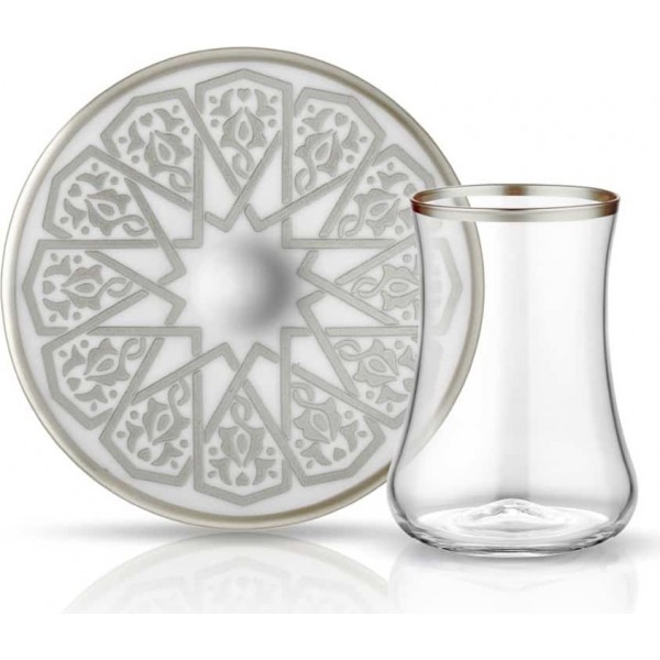 Dervish Tea Set for 6 Selcuklu Platin