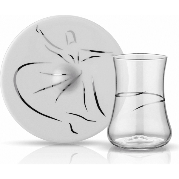 Dervish Semazen Tea Set for 6 Platin
