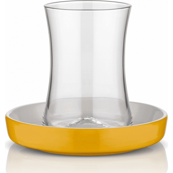 Istanbul Tiryaki Tea Set for 6 Yellow