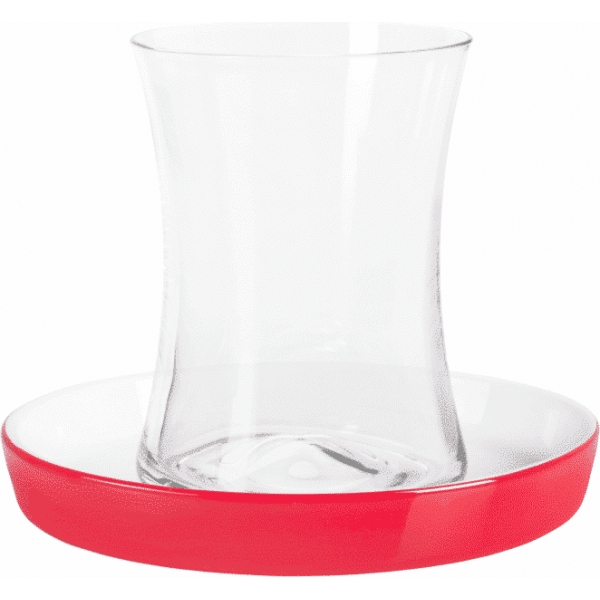Istanbul Tiryaki Tea Set for 6 Red