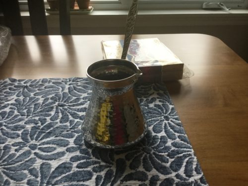 Click to view full screen Nickel Turkish Coffee Pot - XLarge Size photo review