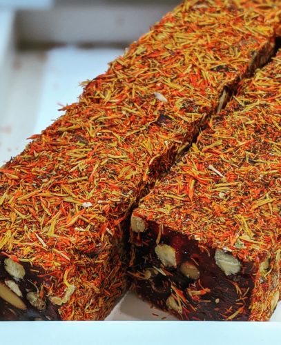 Click to view full screen Saffron Covered Turkish Delight photo review