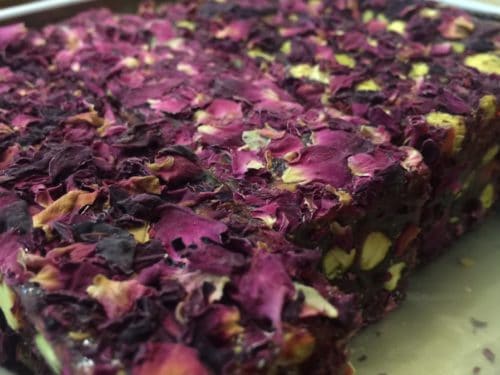 Click to view full screen Rose Petals Covered Turkish Delight photo review