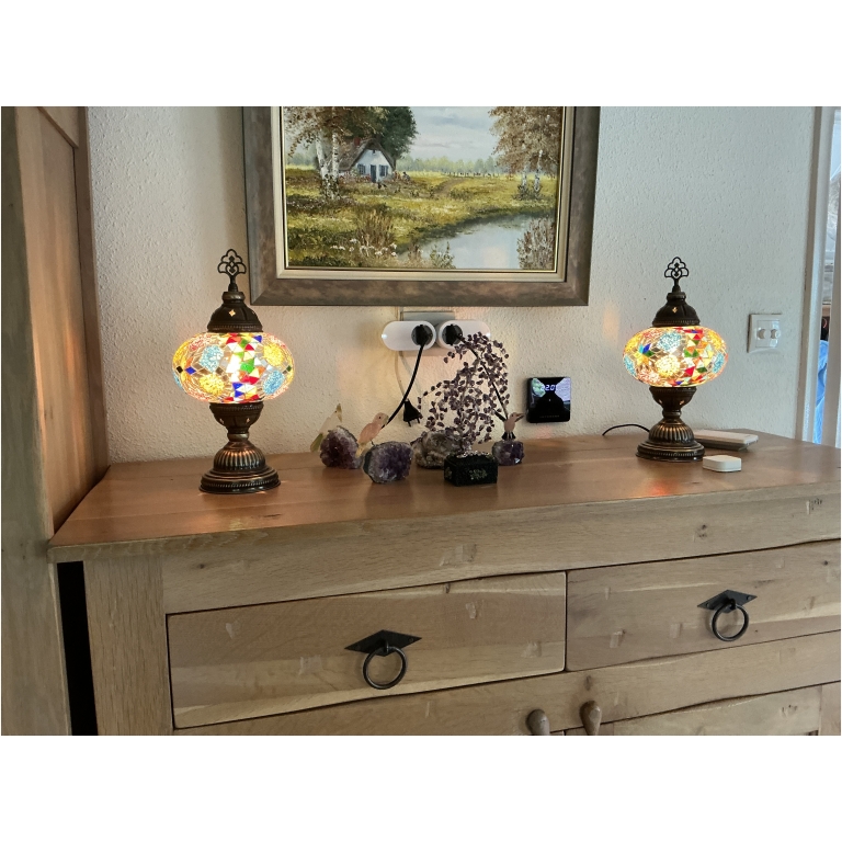 Mosaic Table Lamp, Small, No18 Green photo review