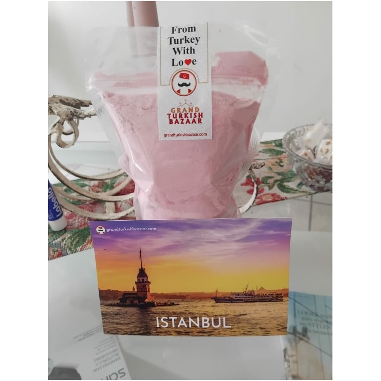 Click to view full screen Turkish Pomegranate Tea Powder with Dried Pomegranates photo review