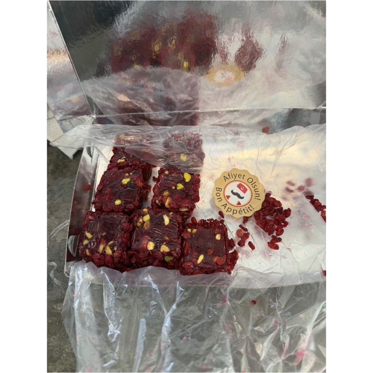 Click to view full screen Pomegranate Turkish Delight photo review