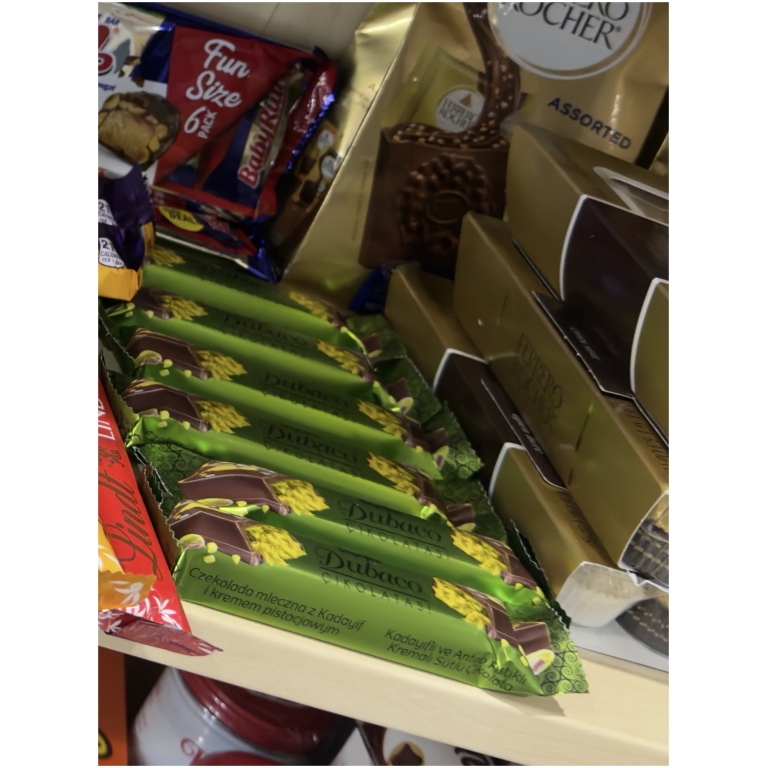 Click to view full screen Dubaco Dubai Chocolate Bar with Pistachio Cream & Kadayif Filling, 35g (1.23oz) photo review