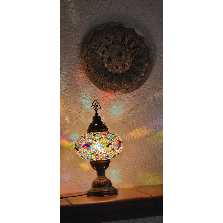 Click to view full screen Mosaic Table Lamp, No3 photo review