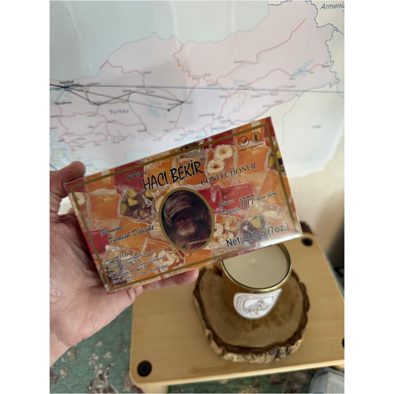 Click to view full screen Assorted Turkish Delight with Nuts, Haci Bekir, 200g photo review